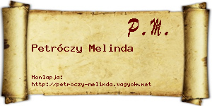 Petróczy Melinda névjegykártya