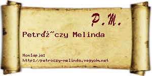 Petróczy Melinda névjegykártya