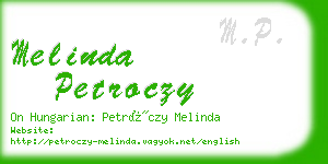 melinda petroczy business card